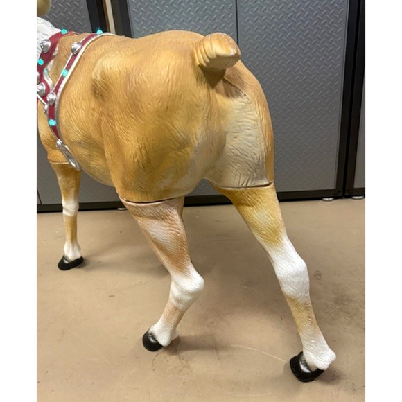 RARE Home Depot 4.5 ft LED Blow-mold ONE LARGE VIRAL Reindeer Holiday Decoration - Picture 10 of 16